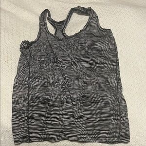 Athleta Fitted Black and Gray Tank Top